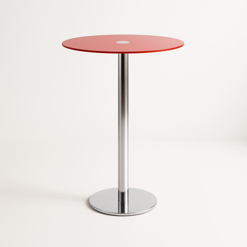 High Round Coloured Table