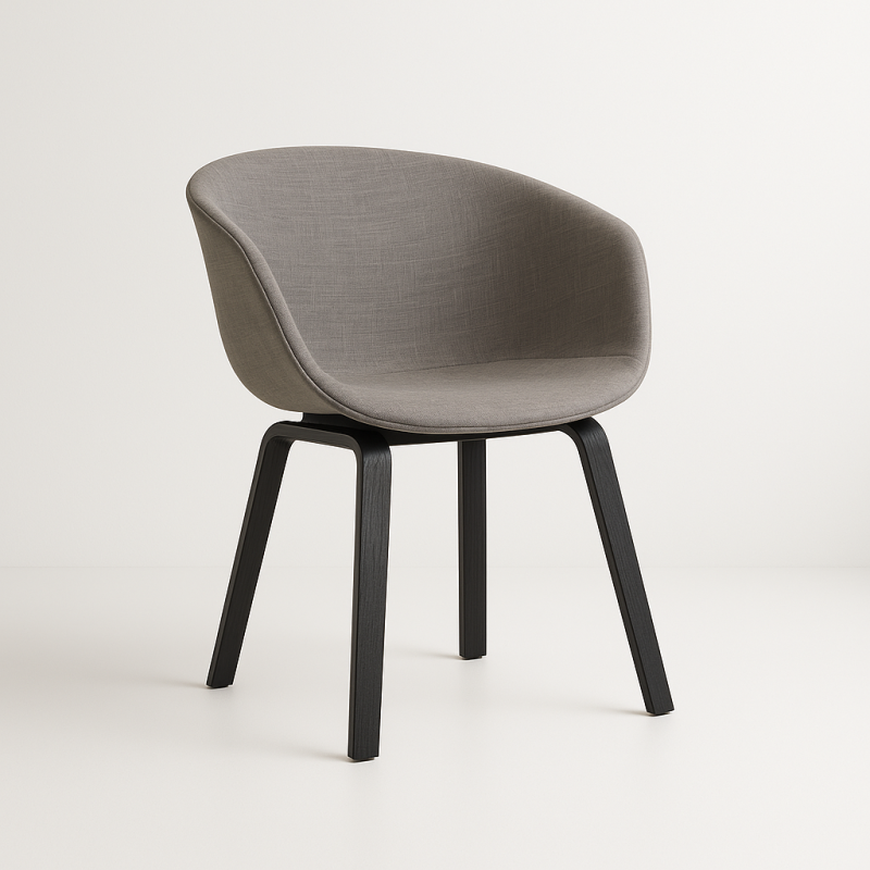 Finn Padded Chair Black Legs