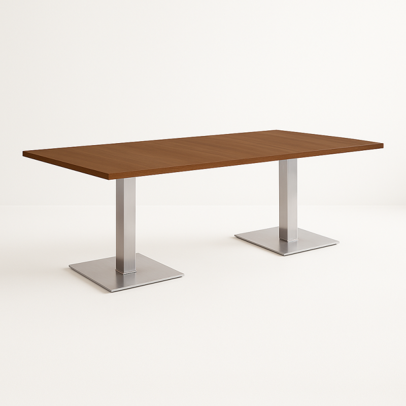 Double Square Base Table
