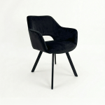 Teddy chair black plush